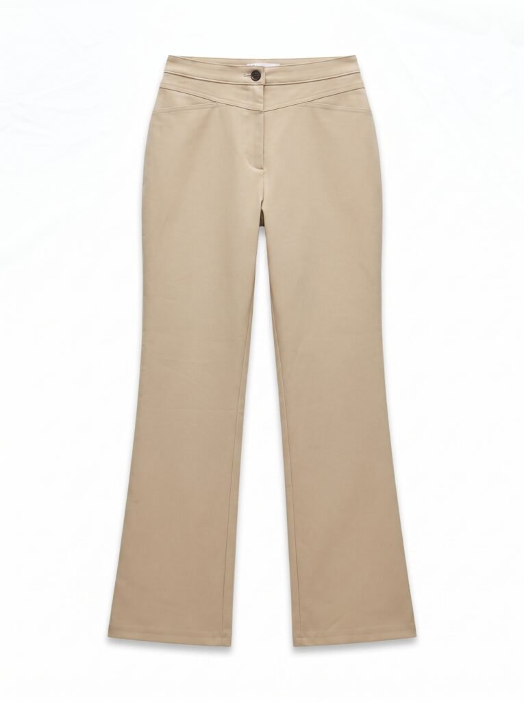 Leight_beige_High_waist_Tailor straigth_pant