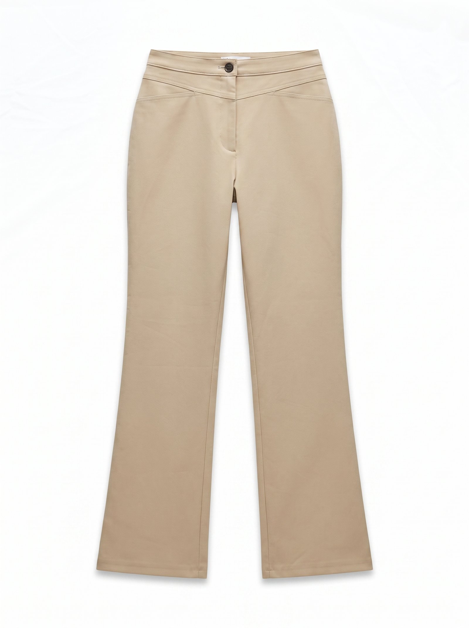 Leight_beige_High_waist_Tailor straigth_pant