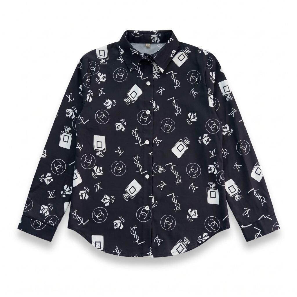 BLACK-WOMENS-PRINTED-SHIRT