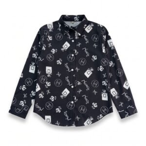 BLACK-WOMENS-PRINTED-SHIRT