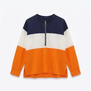 REORVA-WOMEN-COLOR-ZIP-UP-BLOCK-TOP